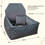 Автокрісло для котів Pet Fun 59х60х50 см - темно-сірий - Зображення 6